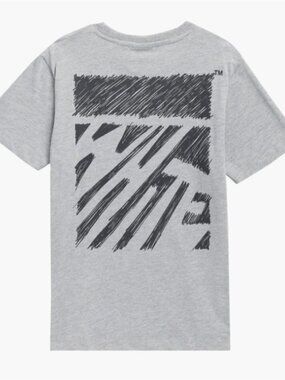 Off-White Kids' Scribble Graphic T-Shirt Grey XL